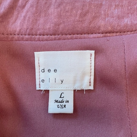 Pink Satin High-Waisted Ruffled Mini Skirt, Size Large - Picture 5 of 5